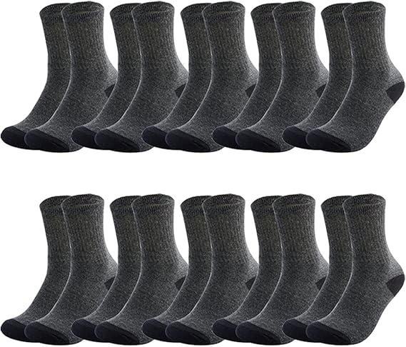 10 Pairs Lightweight Crew Socks for Men & Women