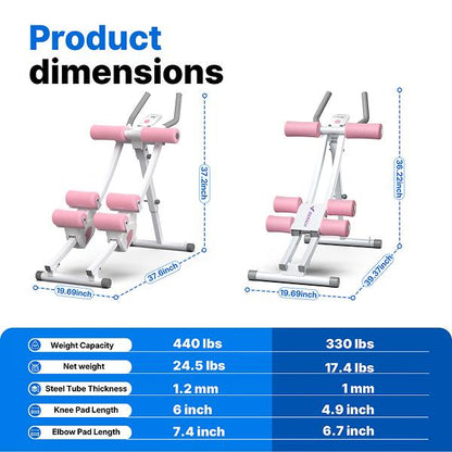 Dual Track Adjustable Ab Trainer Machine